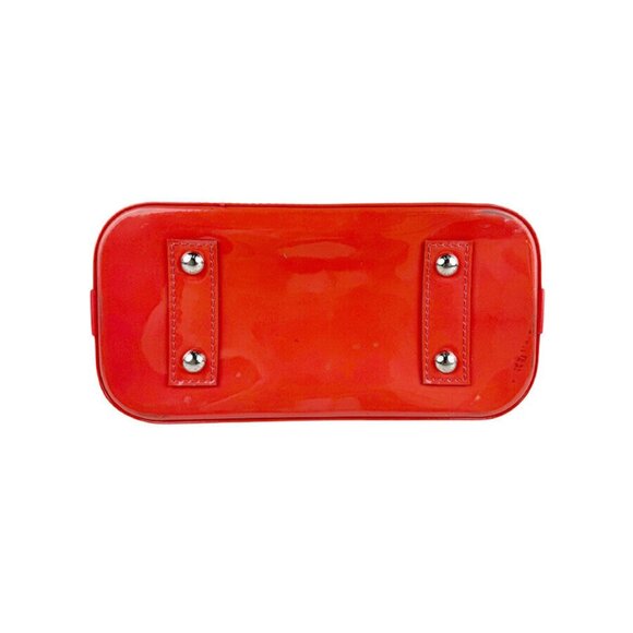 Auth LOUIS VUITTON Vernis Rayur Alma BB Handbag Shoulder Bag Poppy petal - z4115 - Picture 4 of 16